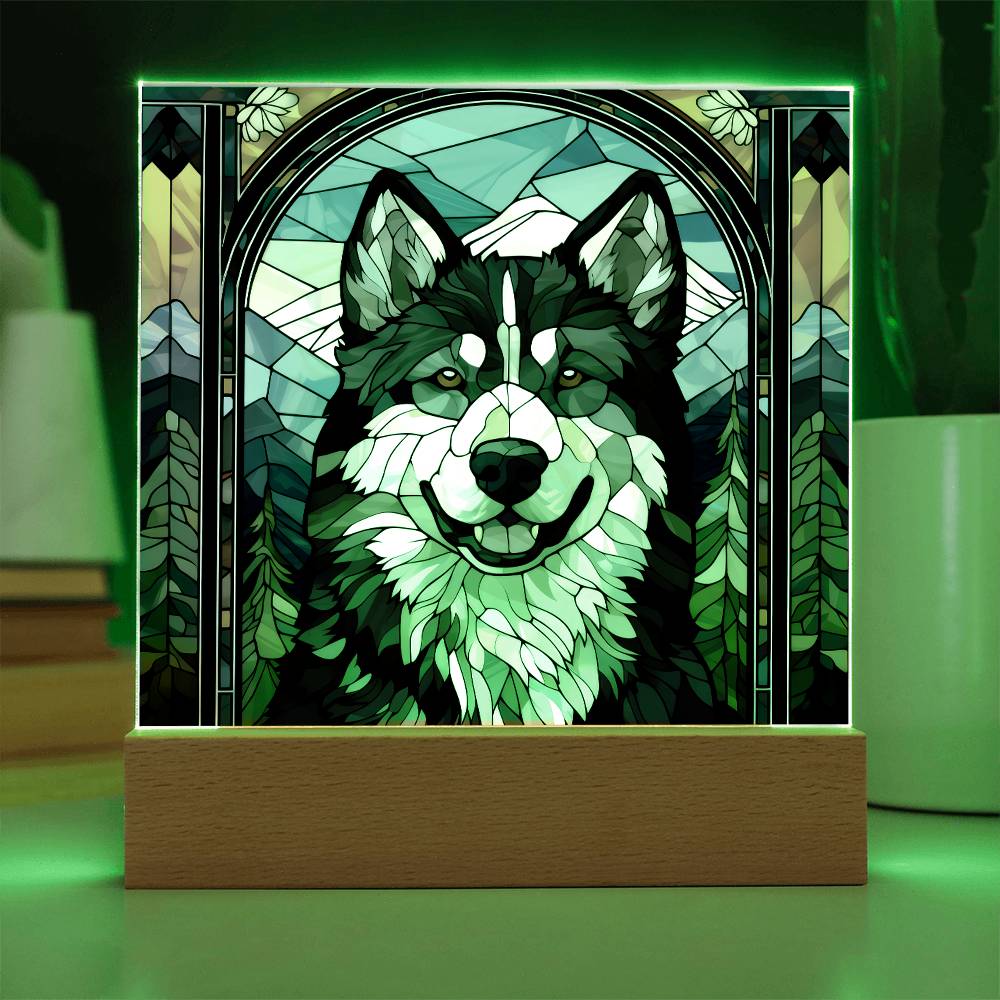 Acrylic Alaskan Malamute Plaque