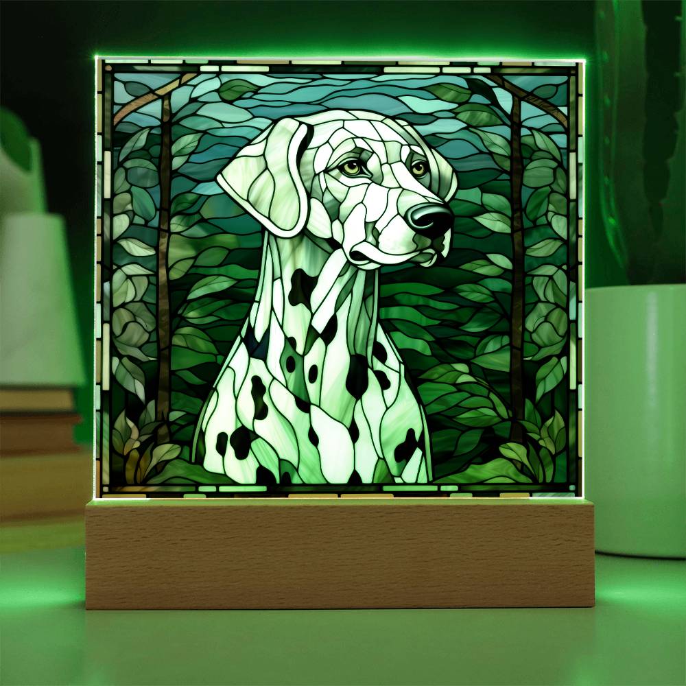 Dalmatian Dog Acrylic  Square Plaque, Pet Memorial