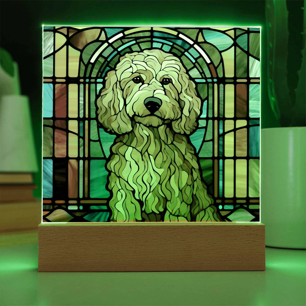 Golden Doodle Acrylic Plaque