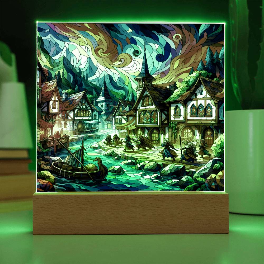 DnD Village Acrylic Plaque