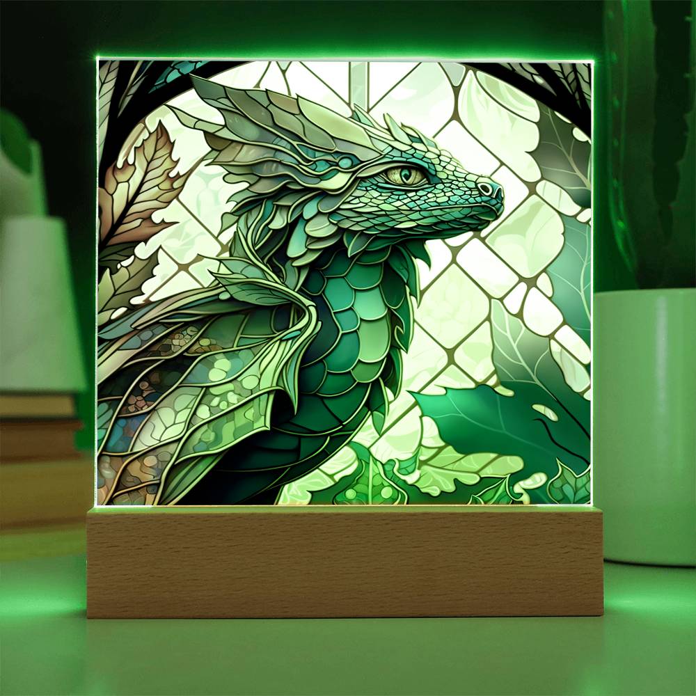 Untitled design (89) Sublimation Stained Glass Square Acrylic Plaque