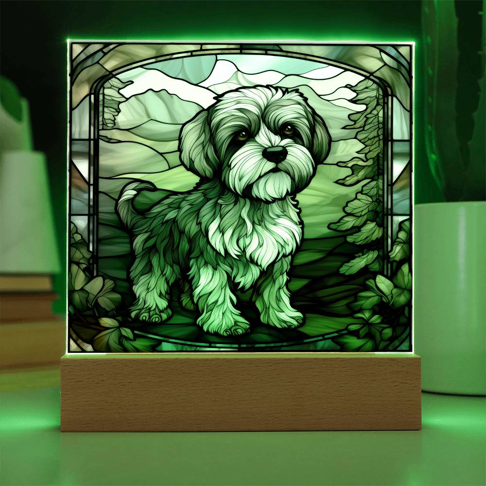 Havanese Dog Acrylic  Square Plaque, Pet Memorial