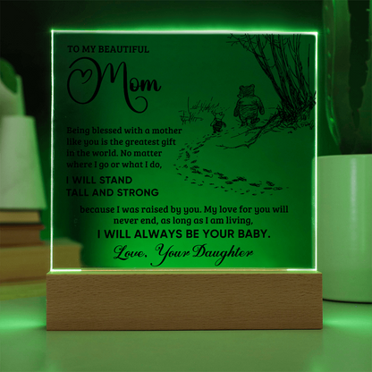Always Your Baby Square Acrylic Plaque for Mom