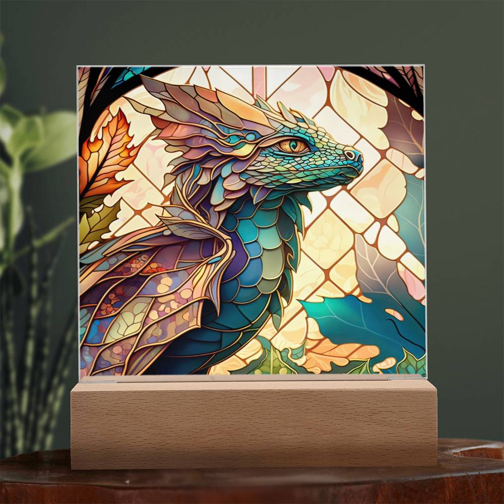 Untitled design (89) Sublimation Stained Glass Square Acrylic Plaque