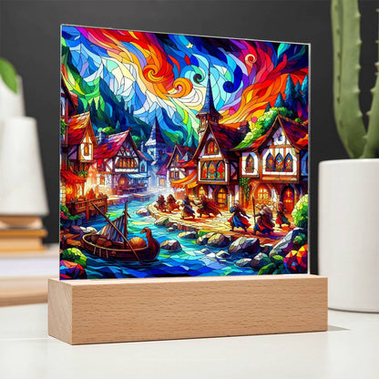 DnD Village Square Acrylic Plaque