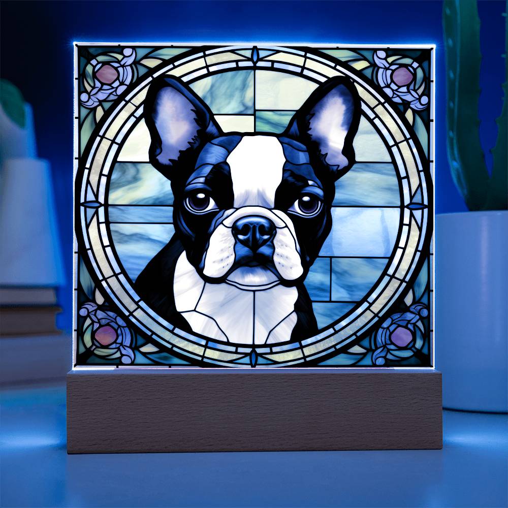 Black Boston Terrier Plaque