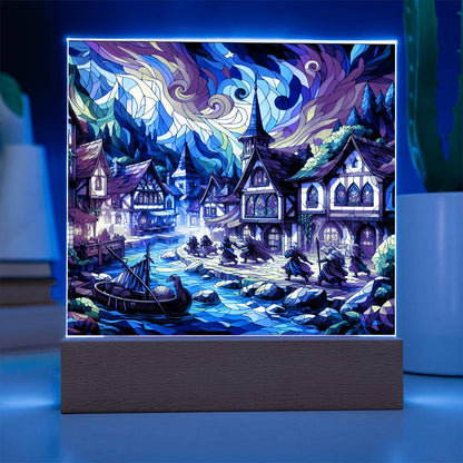 DnD Village Square Acrylic Plaque