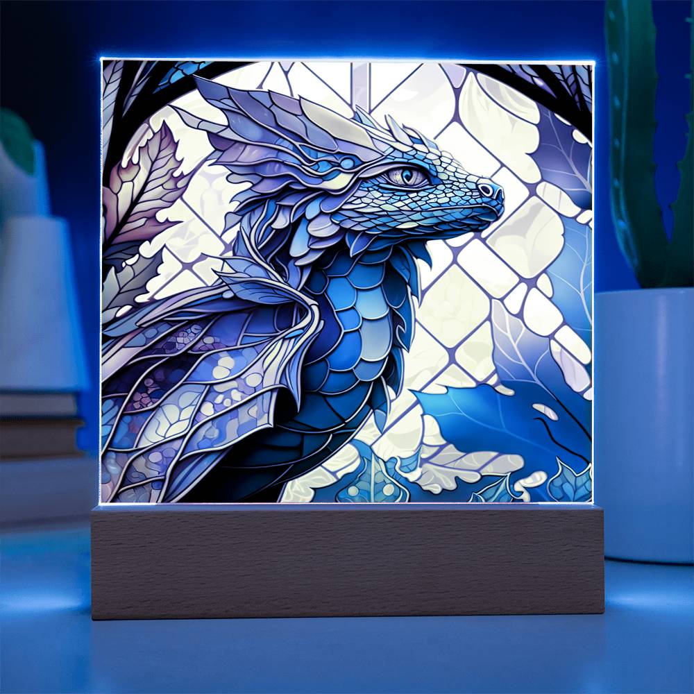 Untitled design (89) Sublimation Stained Glass Square Acrylic Plaque