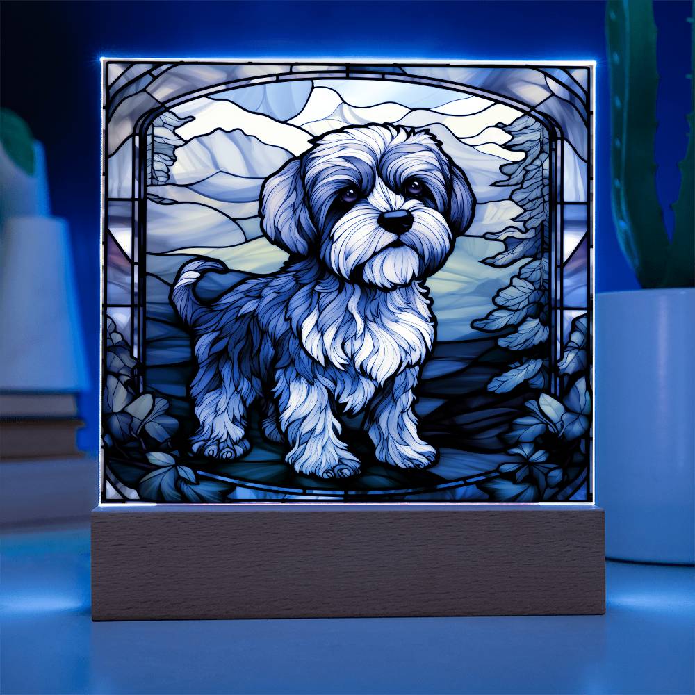 Havanese Dog Acrylic  Square Plaque, Pet Memorial