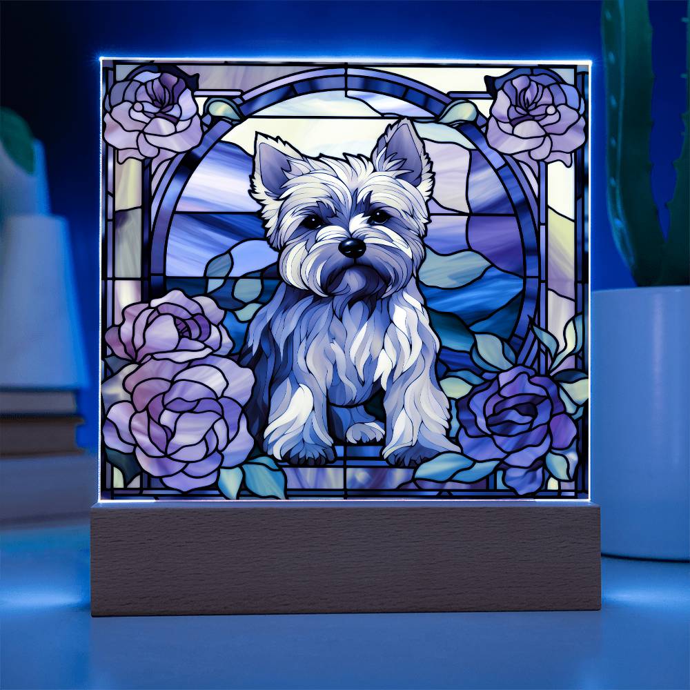 Yorkshire Terrier Dog Acrylic  Square Plaque, Pet Memorial