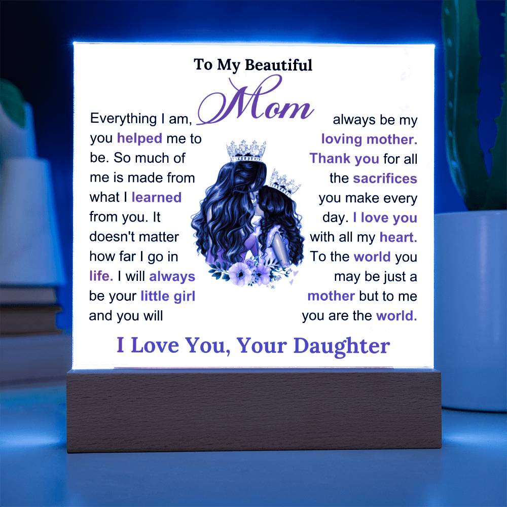 Beautiful Mom Acrylic Plaque