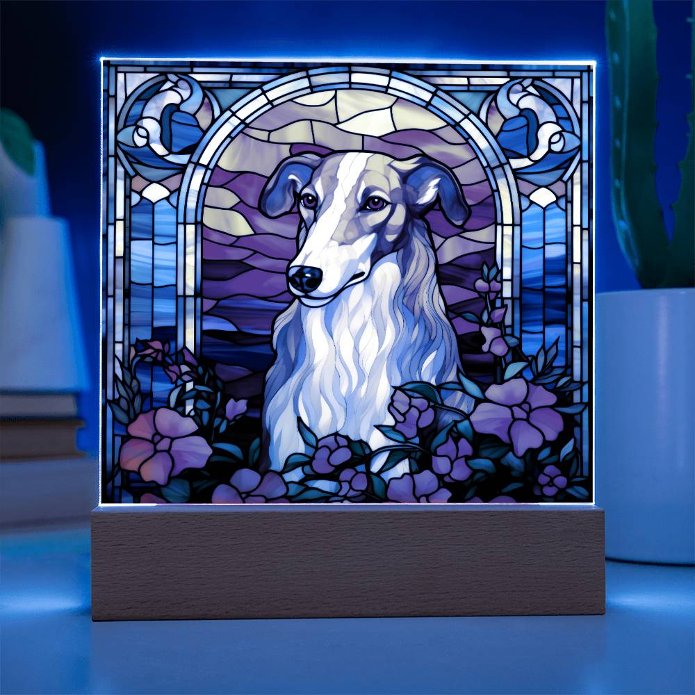 Brown Borzoi Acrylic Plaque