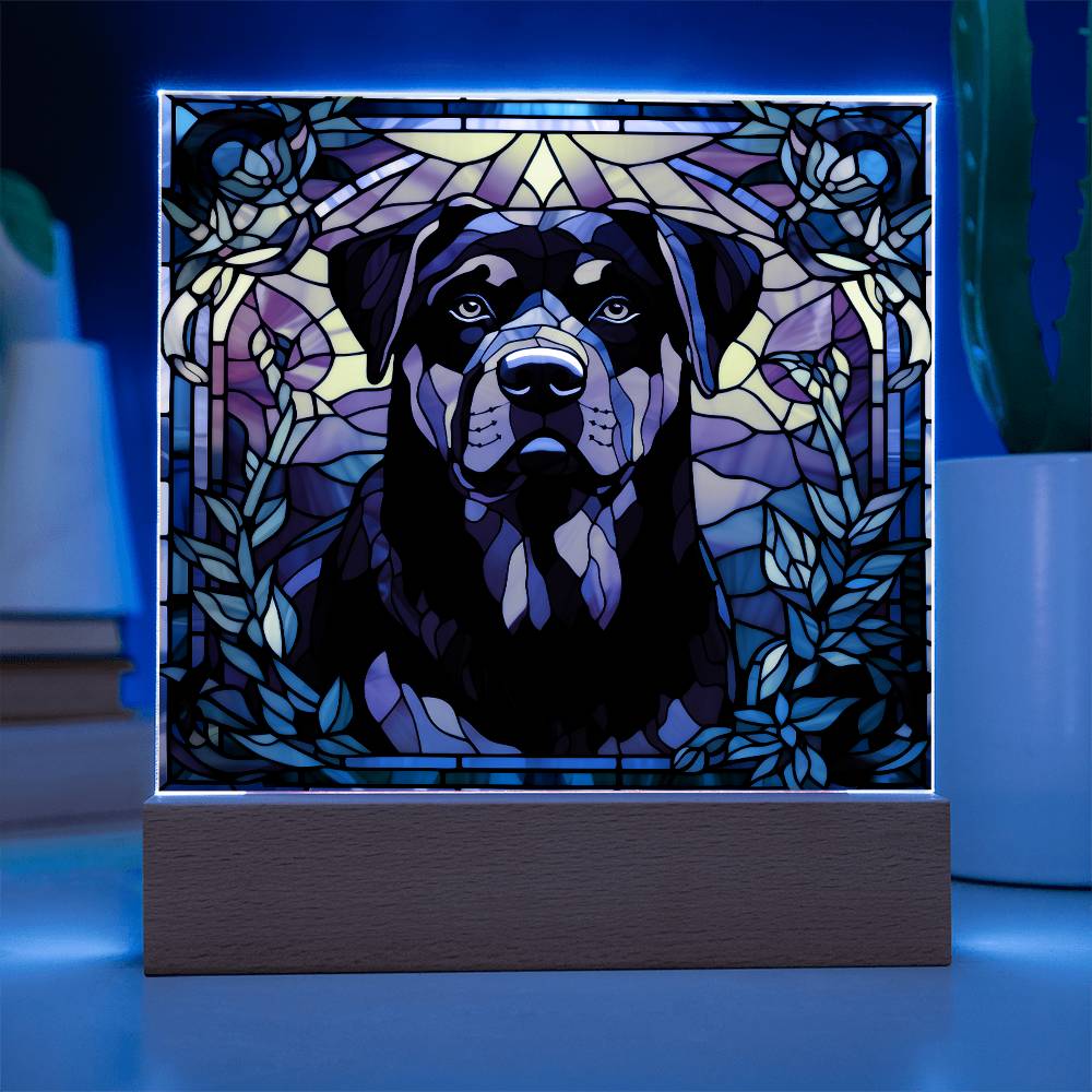 Rottweiler Dog Acrylic  Square Plaque, Pet Memorial