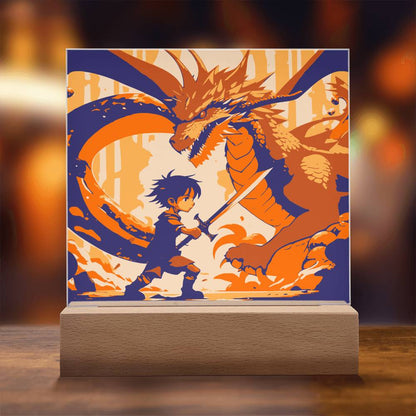 Dragon Lover DnD Square Acrylic Plaque