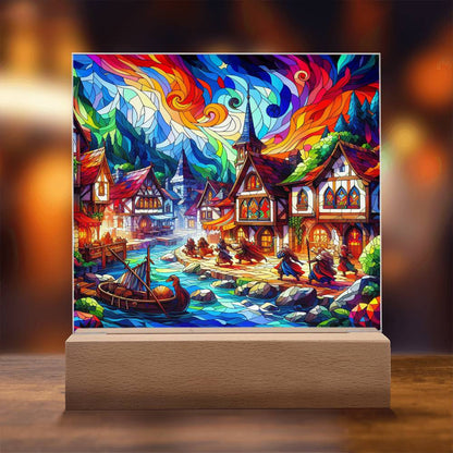 DnD Village Square Acrylic Plaque