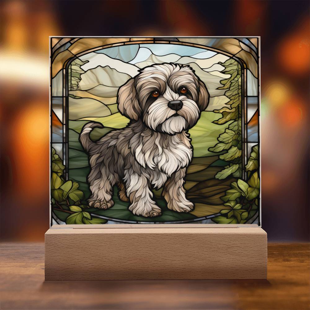 Havanese Dog Acrylic  Square Plaque, Pet Memorial