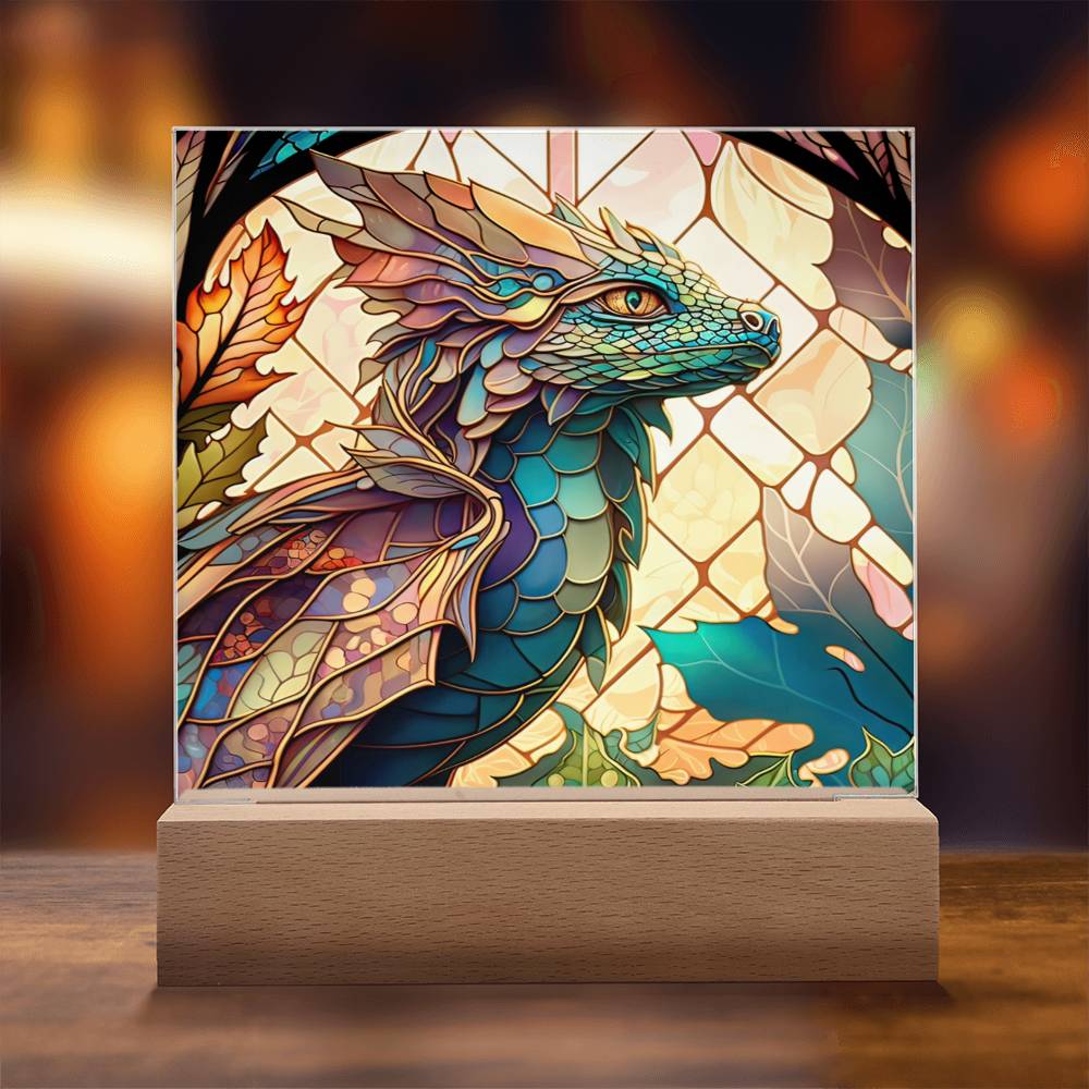 Untitled design (89) Sublimation Stained Glass Square Acrylic Plaque