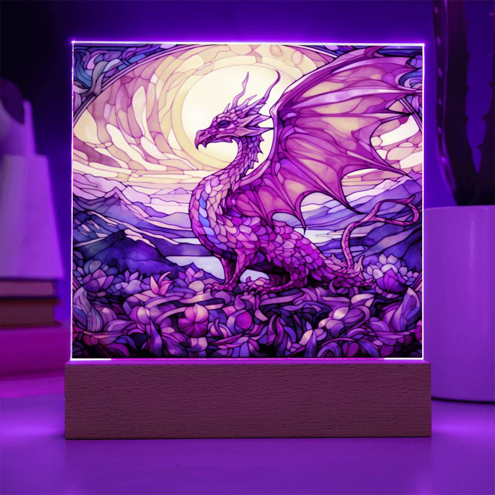 Untitled design (93) Sublimation Stained Glass Square Acrylic Plaque