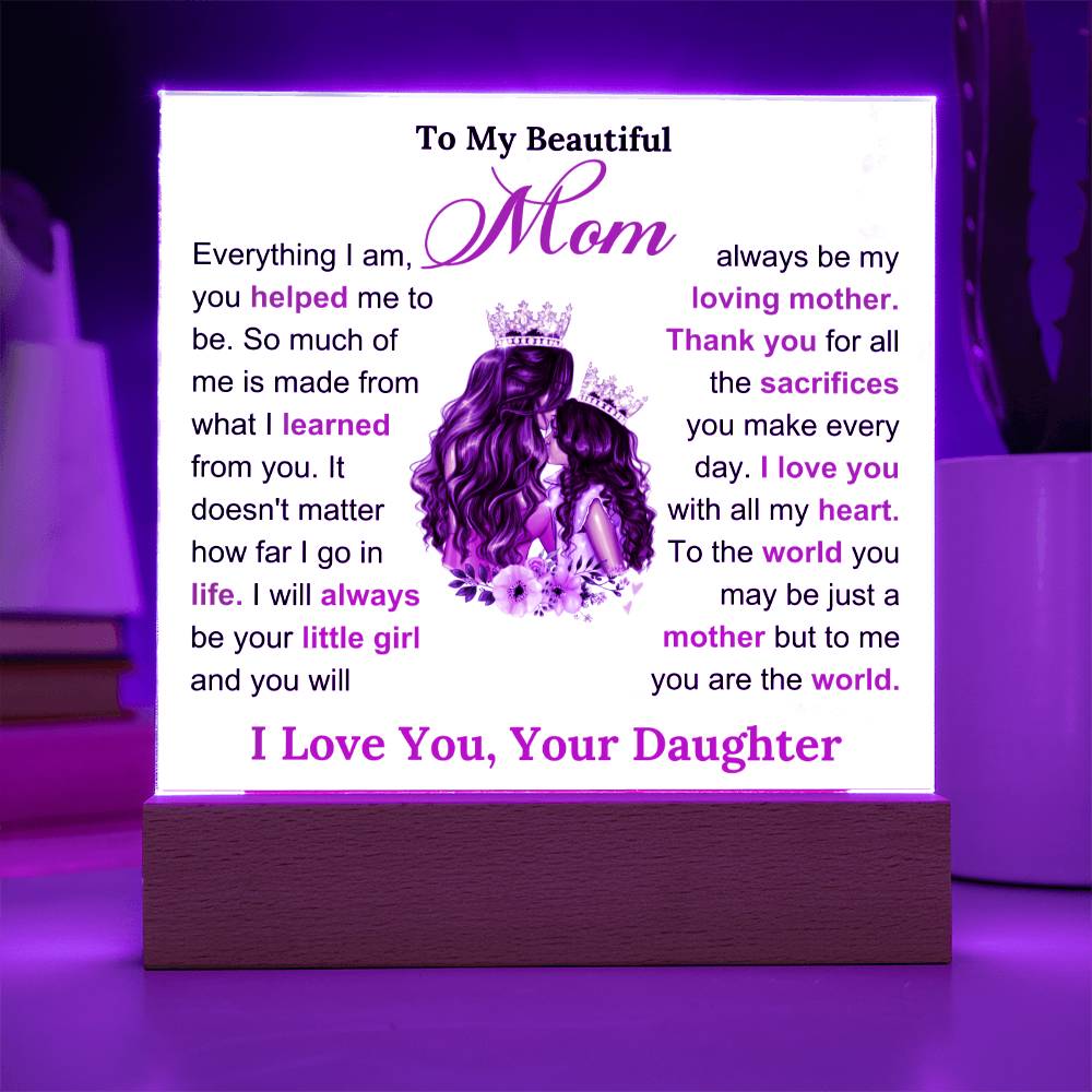 Beautiful Mom Acrylic Plaque