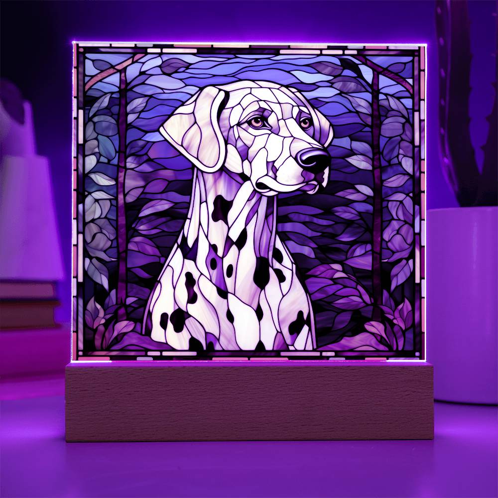 Dalmatian Dog Acrylic  Square Plaque, Pet Memorial