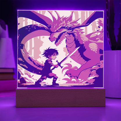 Dragon Lover DnD Square Acrylic Plaque