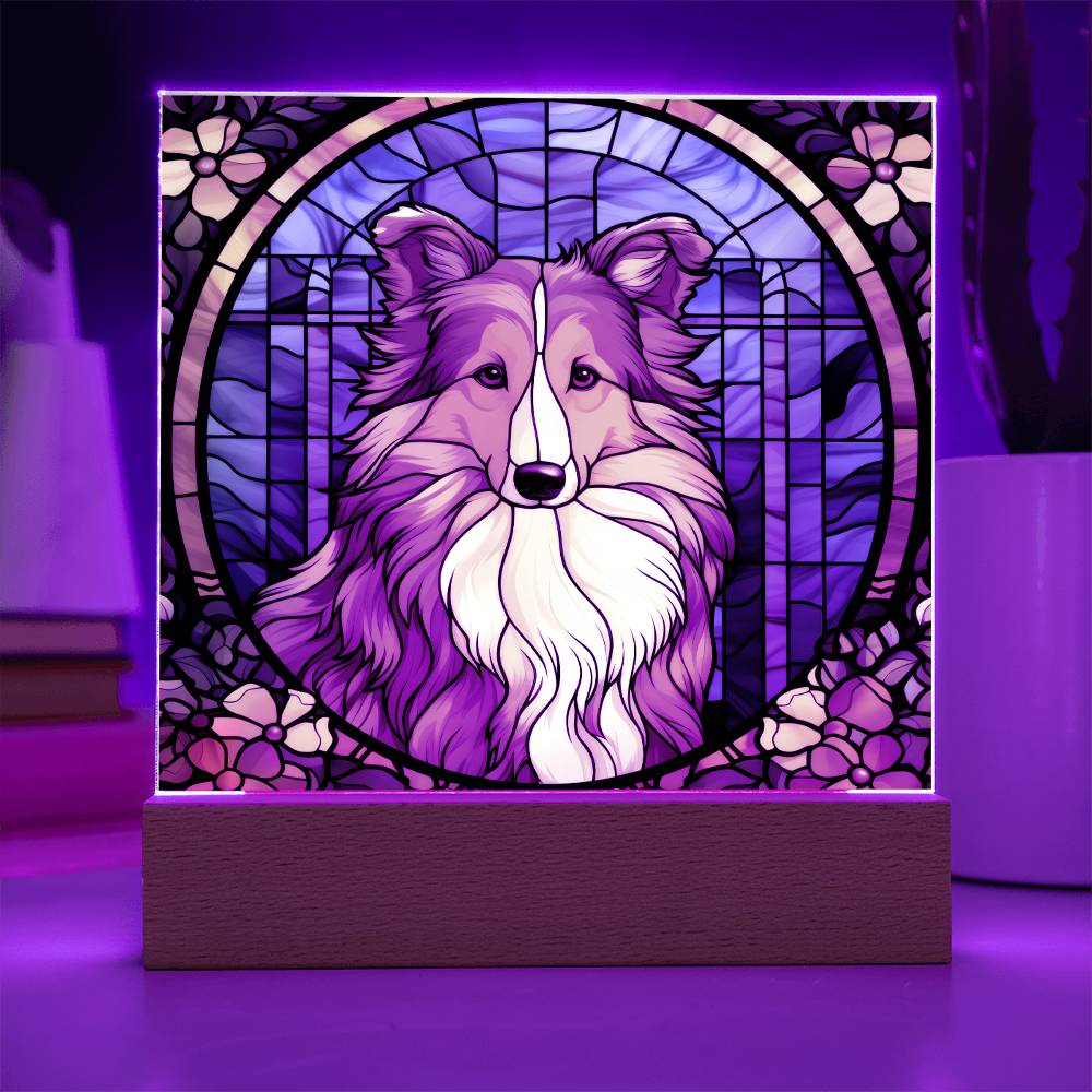 Sheltie Dog Acrylic  Square Plaque, Pet Memorial