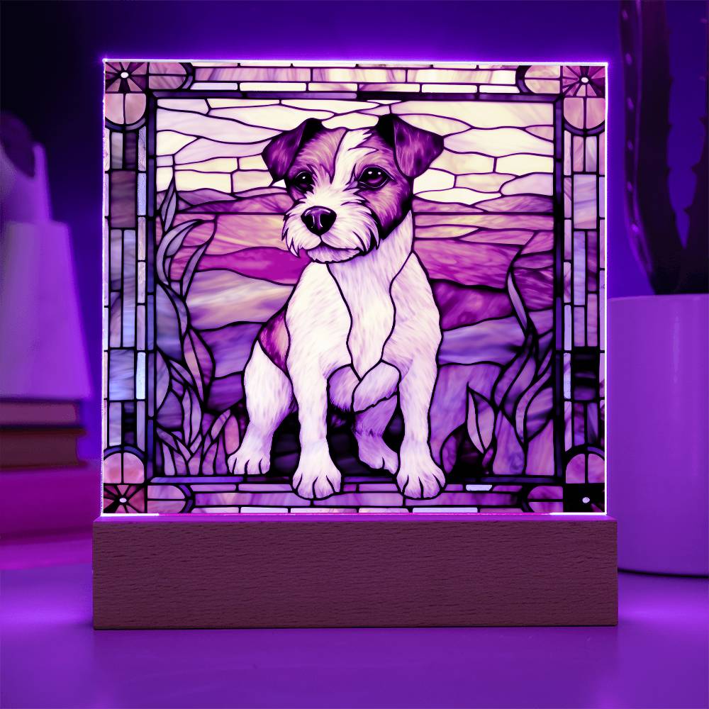 Jack Russell Terrier Dog Acrylic  Square Plaque, Pet Memorial