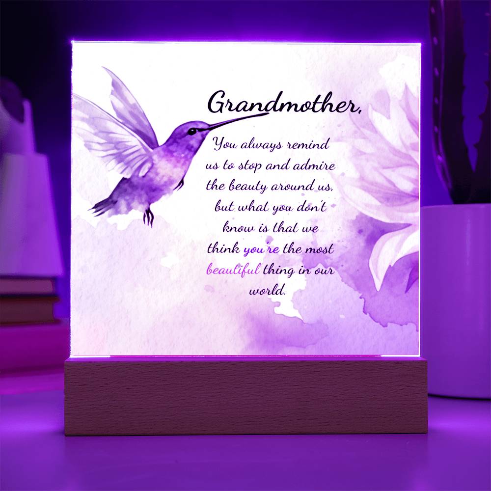 Grandmother Acrylic Plaque for Mother's Day, Birthday, Christmas Gift