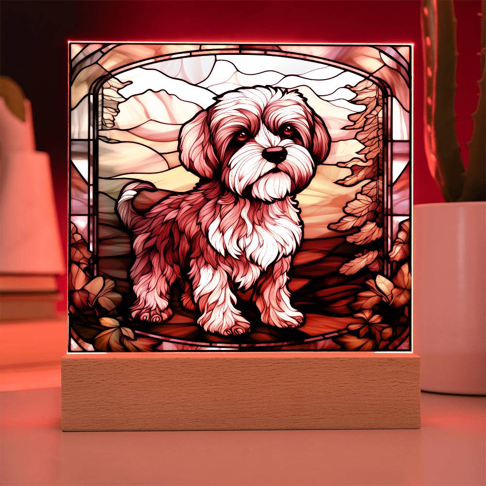 Havanese Dog Acrylic  Square Plaque, Pet Memorial