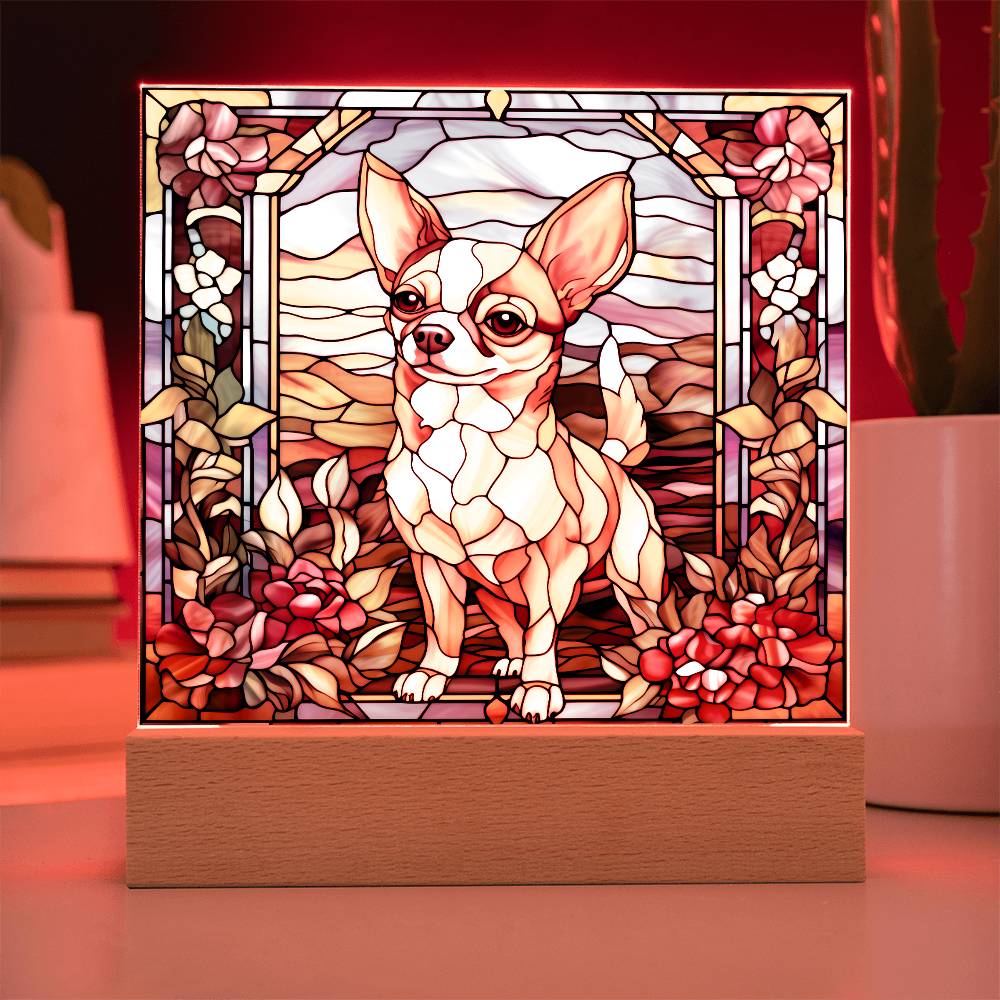 Chihuahua Square Acrylic Plaque