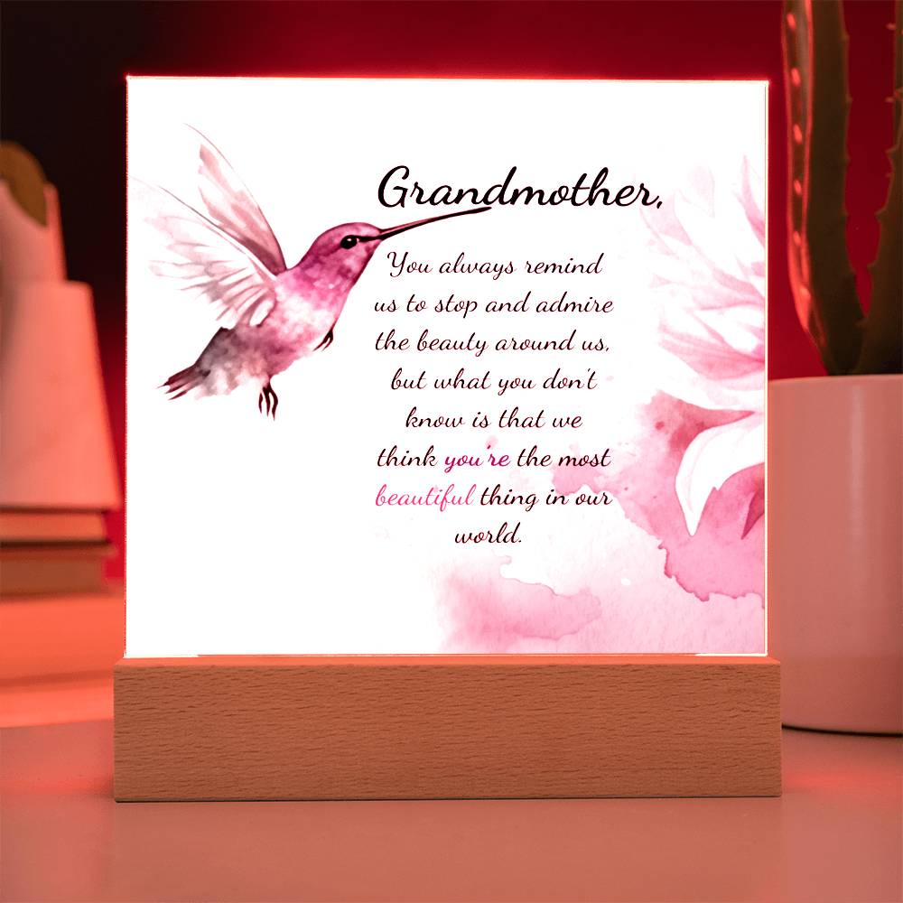 Grandmother Acrylic Plaque for Mother's Day, Birthday, Christmas Gift