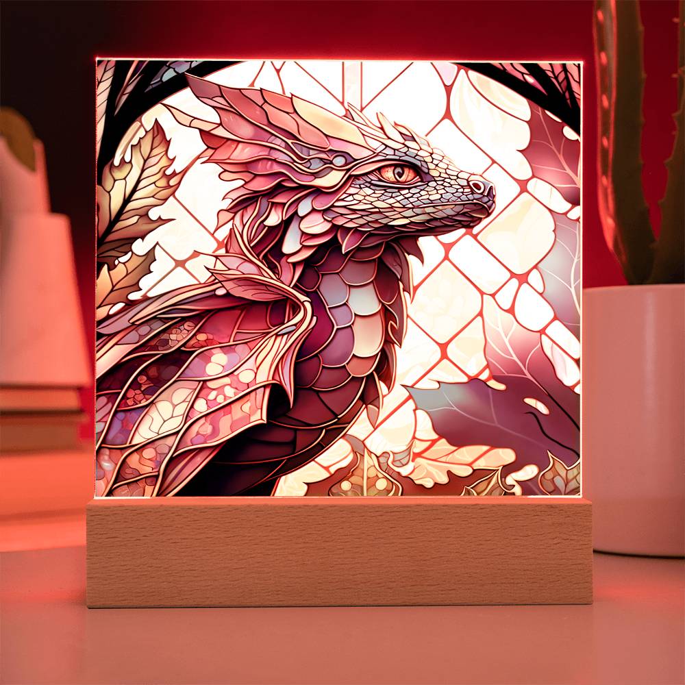 Untitled design (89) Sublimation Stained Glass Square Acrylic Plaque