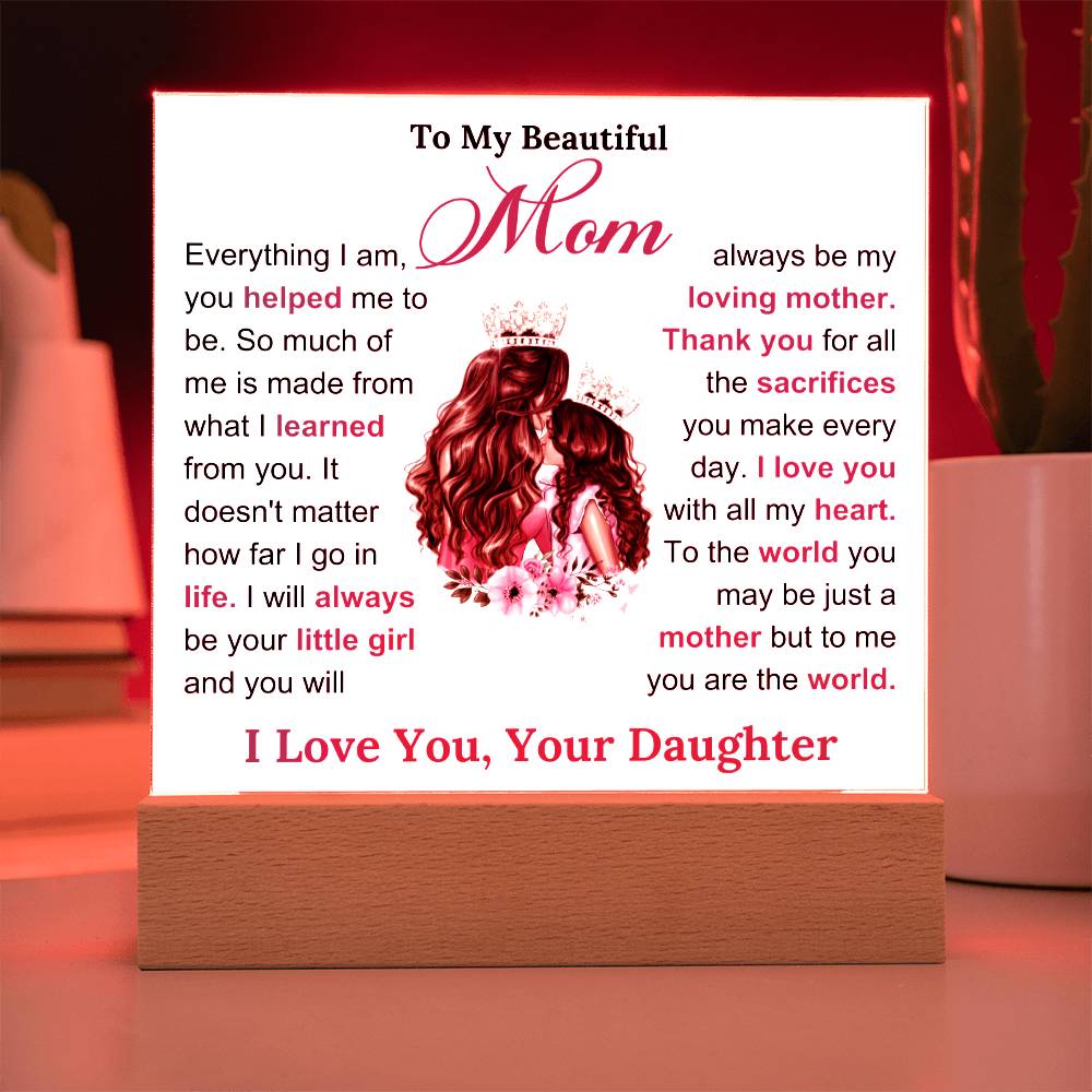 Beautiful Mom Acrylic Plaque