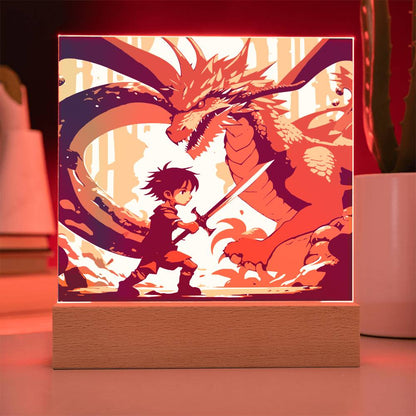 Dragon Lover DnD Square Acrylic Plaque