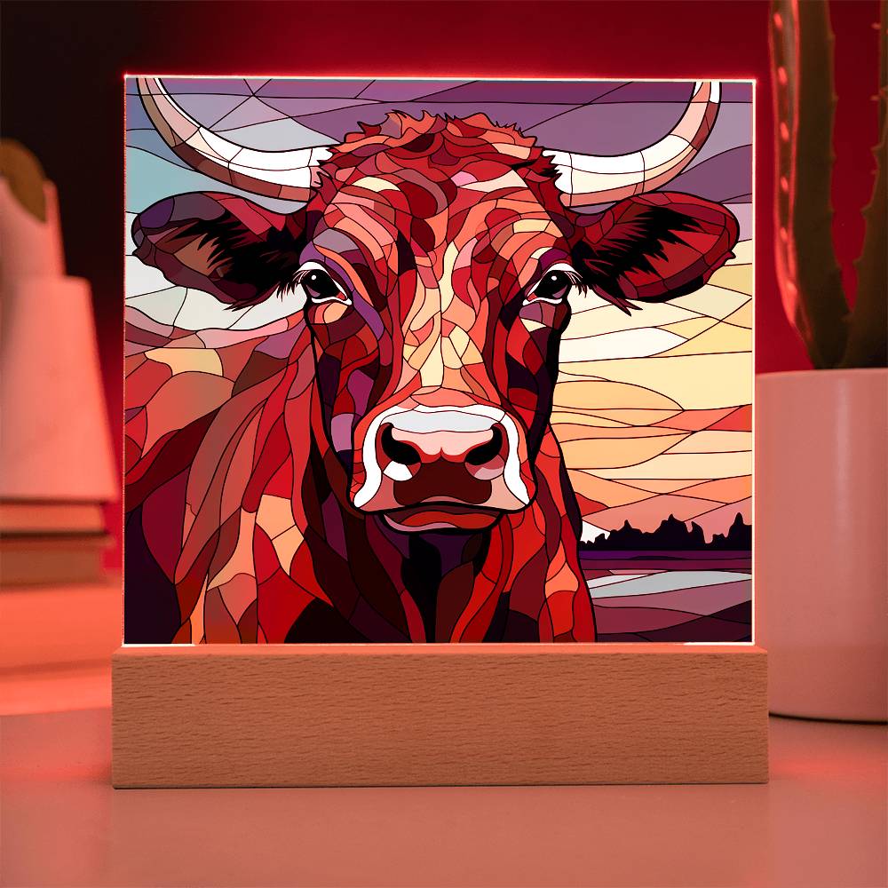 Longhorn Cow Acrylic Plaque