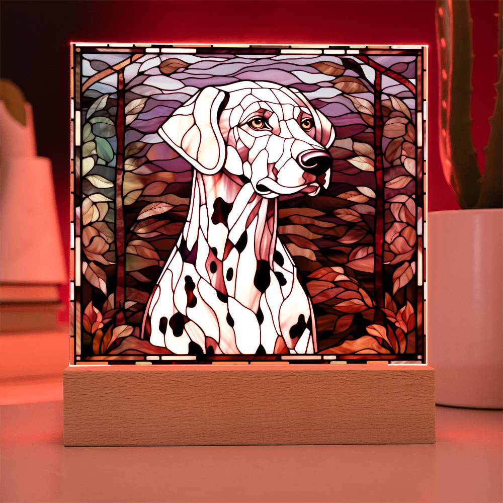 Dalmatian Dog Acrylic  Square Plaque, Pet Memorial