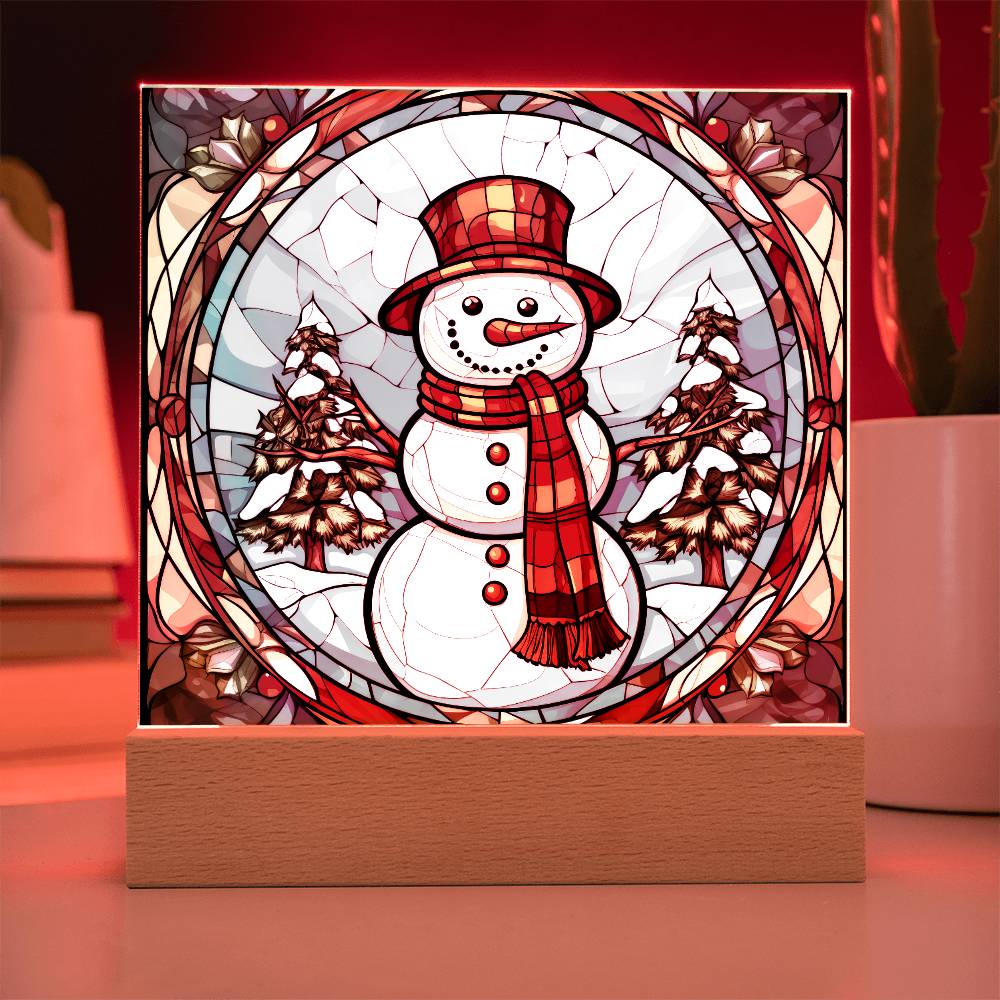 Winter Snowman Plaque Nightlight