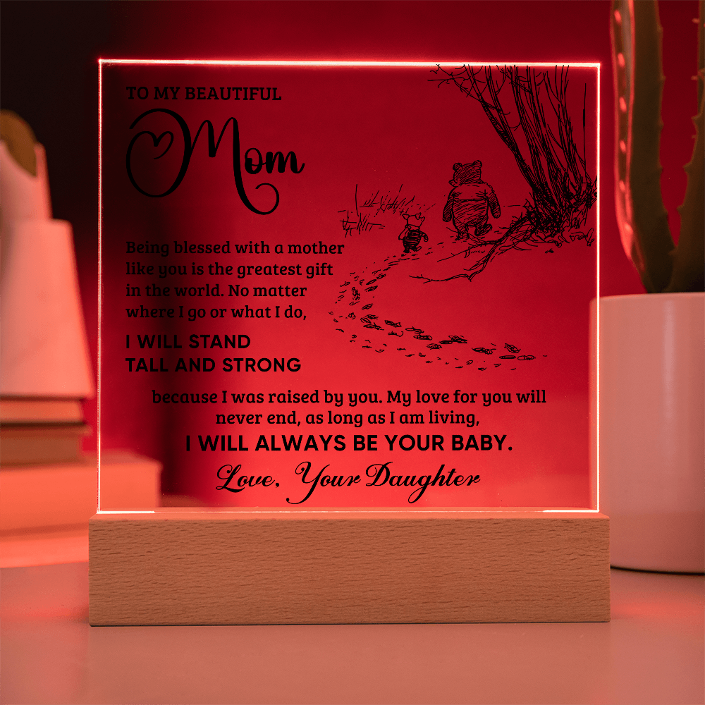 Always Your Baby Square Acrylic Plaque for Mom