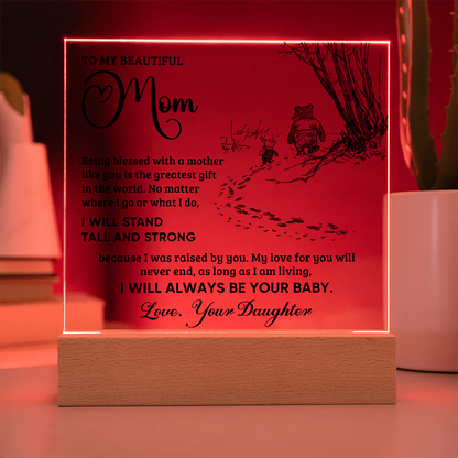 Always Your Baby Square Acrylic Plaque for Mom