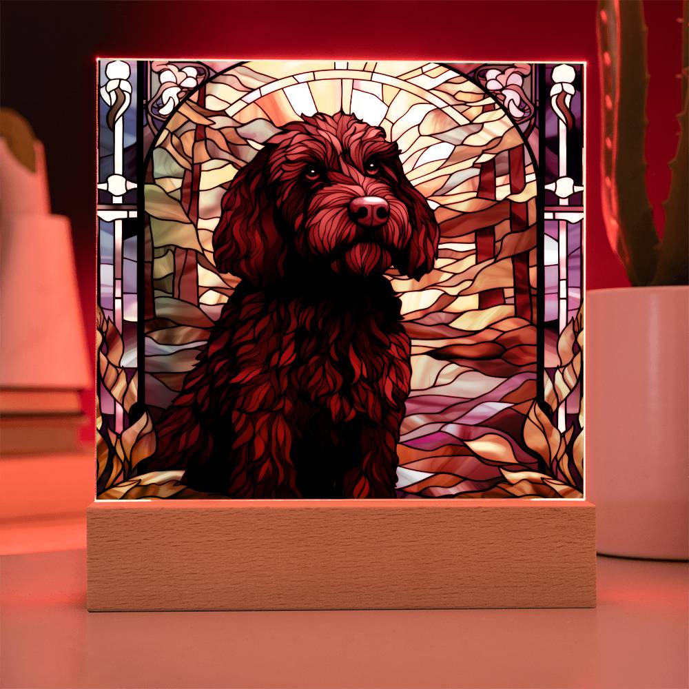 Black Labradoodle Acrylic Plaque