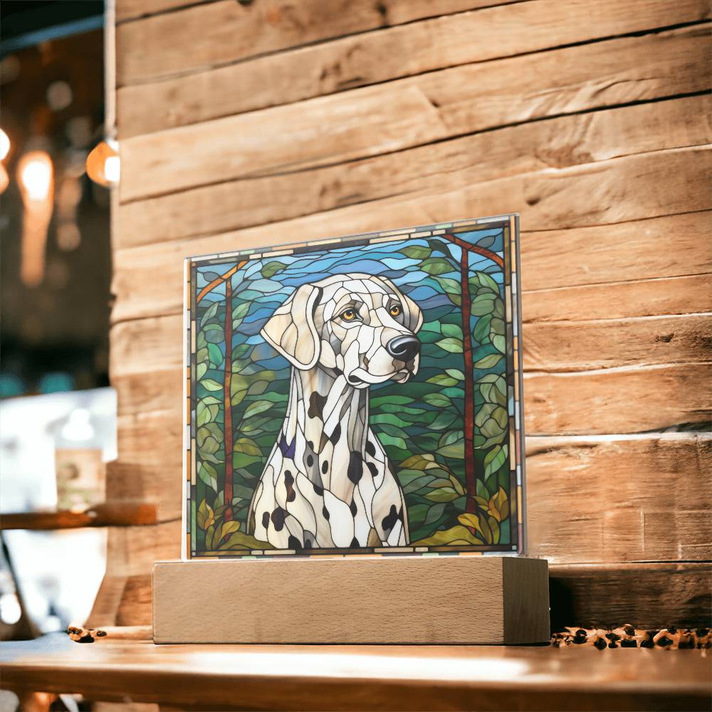 Dalmatian Dog Acrylic  Square Plaque, Pet Memorial