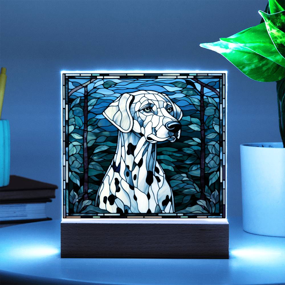 Dalmatian Dog Acrylic  Square Plaque, Pet Memorial