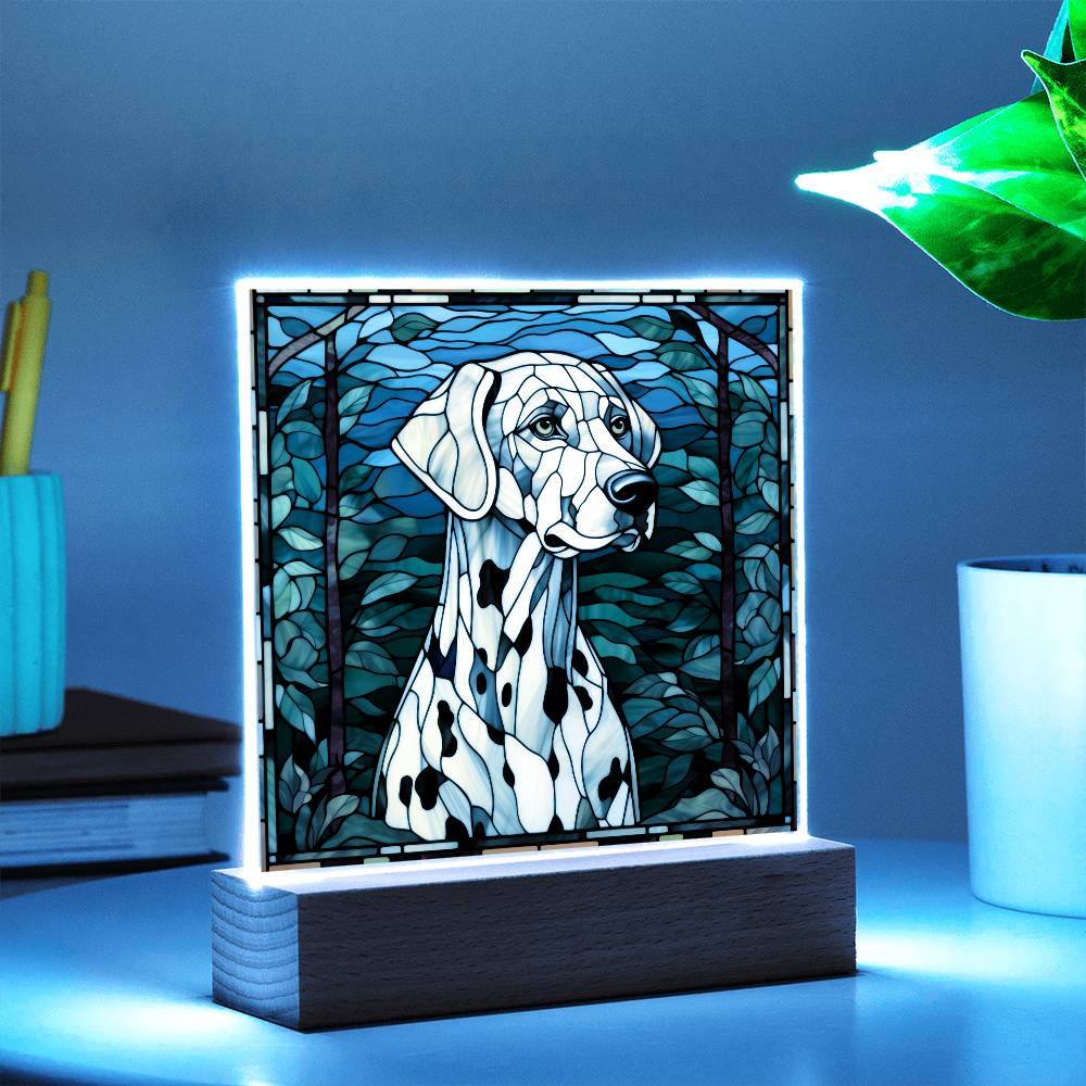 Dalmatian Dog Acrylic  Square Plaque, Pet Memorial