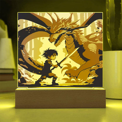 Dragon Lover DnD Square Acrylic Plaque