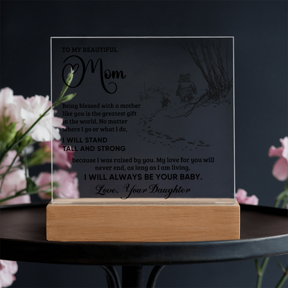 Always Your Baby Square Acrylic Plaque for Mom
