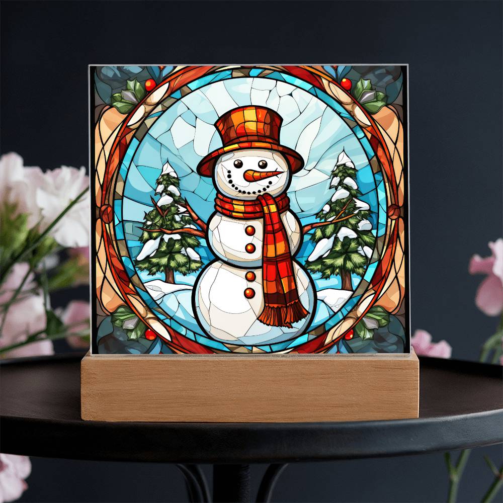 Winter Snowman Plaque Nightlight