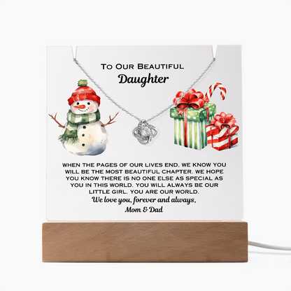 Christmas Nightlight and Necklace for Daughter