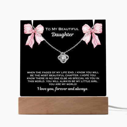 Daughter Love Knot and Acrylic Plaque Bundle