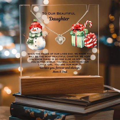 Christmas Nightlight and Necklace for Daughter