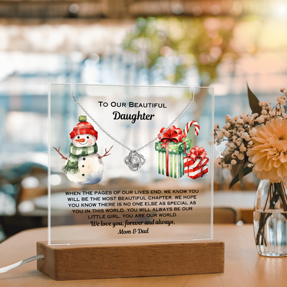 Christmas Nightlight and Necklace for Daughter